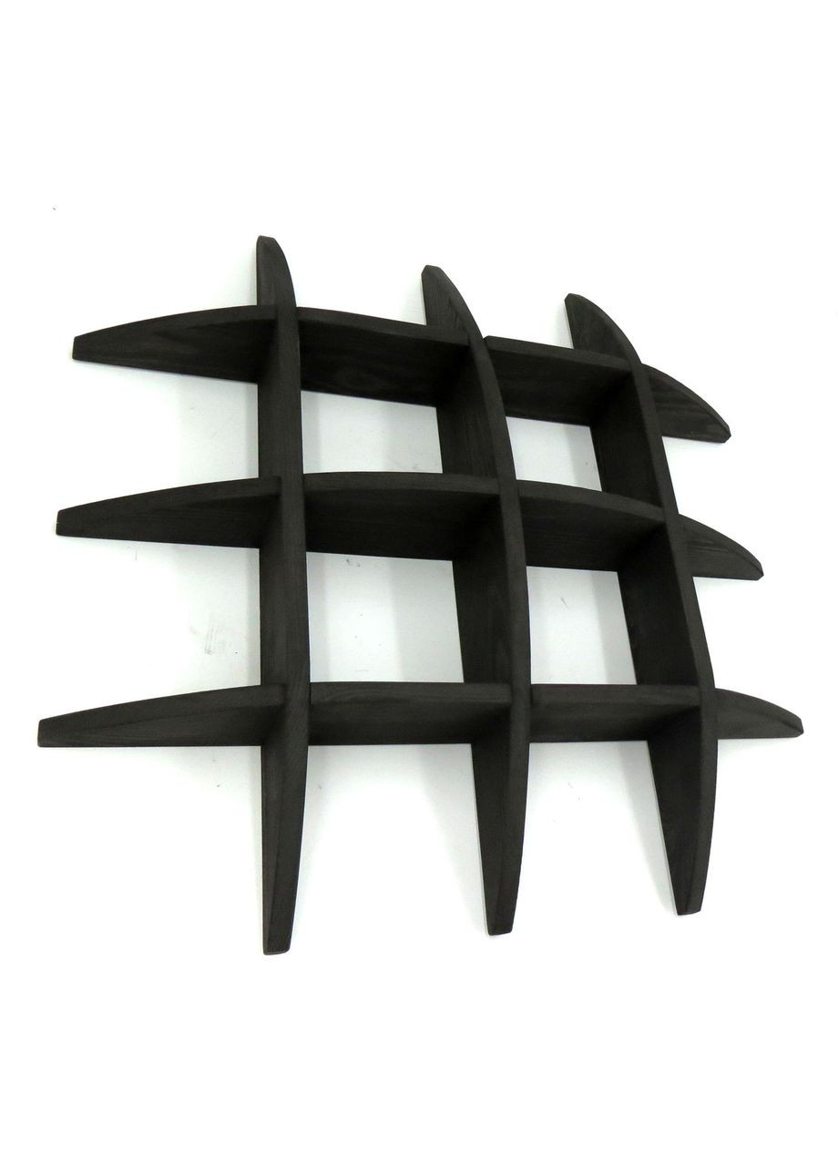 Настенная книжная полка из дерева Властелин венге (КПГ-001712) No Brand (328076557)