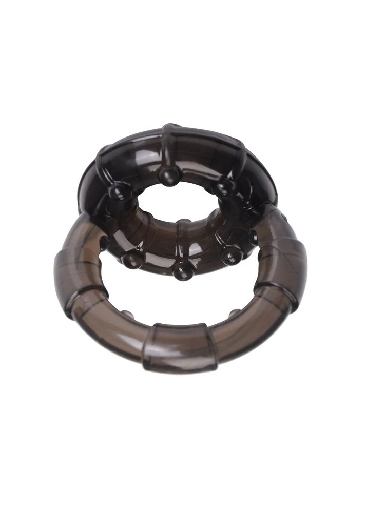 Эрекционное кольцо GK Power Dual Enhancement Ring с рельефной поверхностью, черное Chisa (297131408)