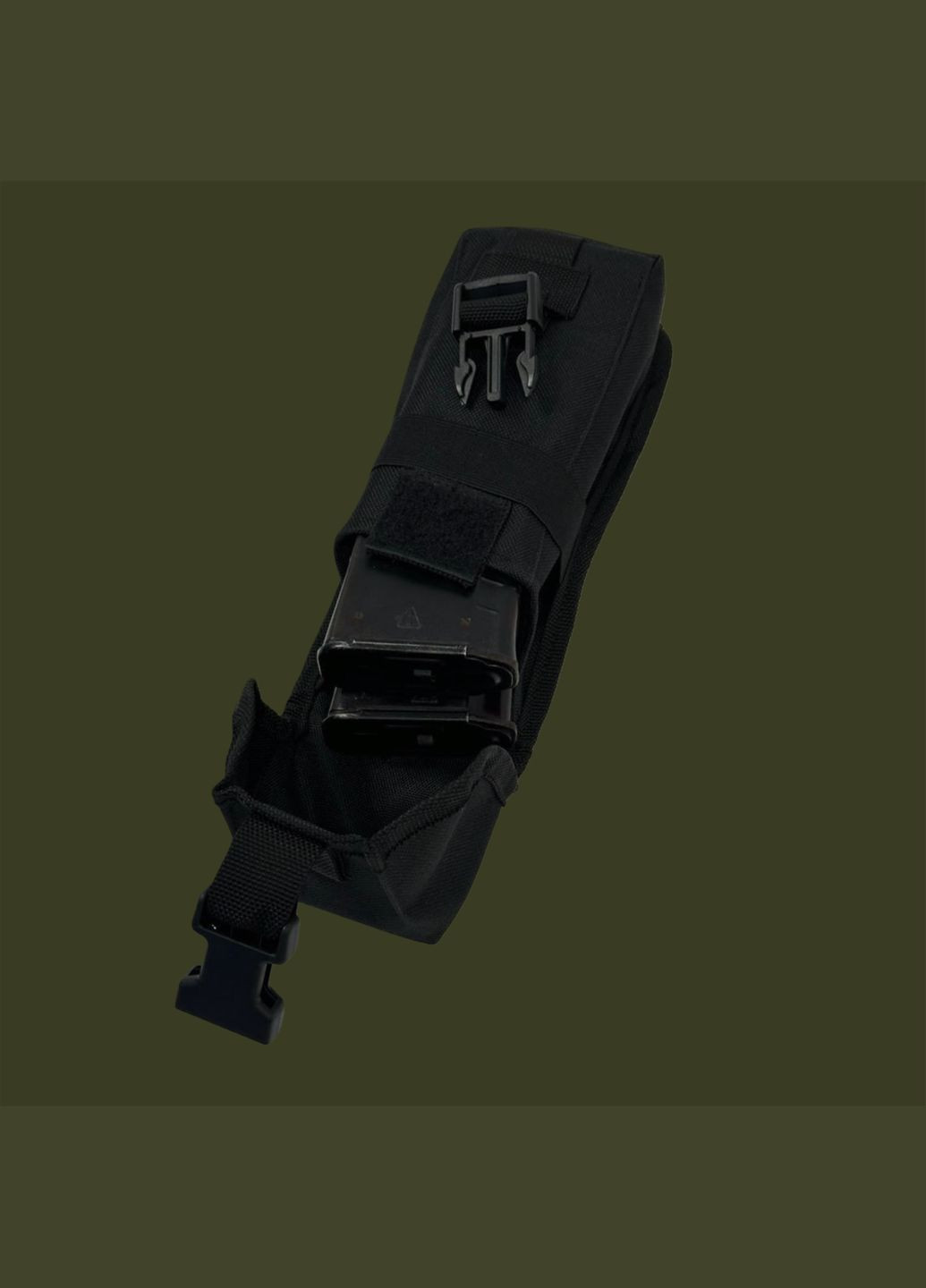 Підсумок магазину АК з клапаном на застібці фастекс подвійний Чорний Get’Man PDMK-ZKT-KK-FST-2-BLCK (316259227)