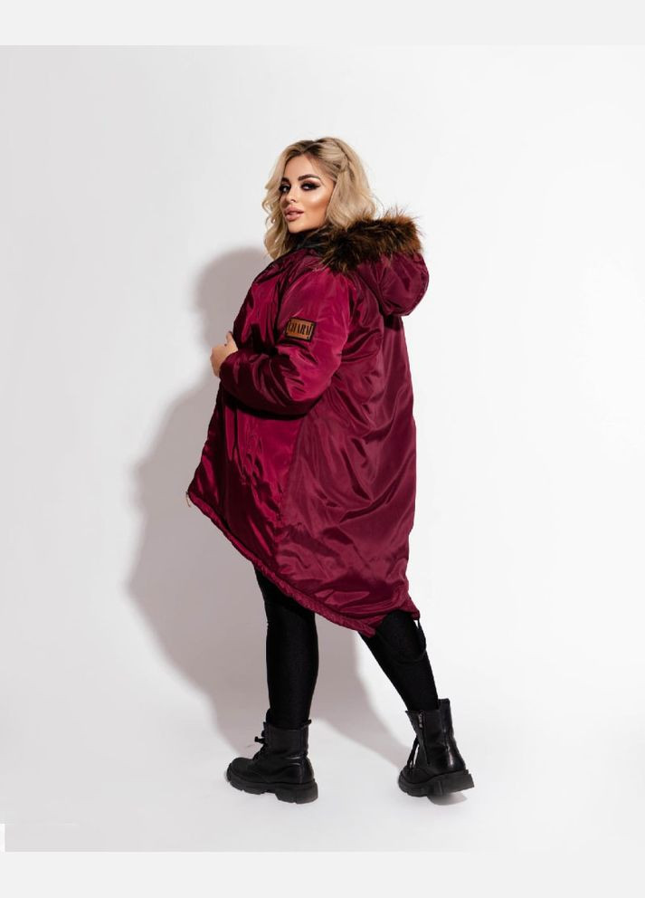 Бордова жіноча куртка колір марсала розмір 58/60 355654 New Trend