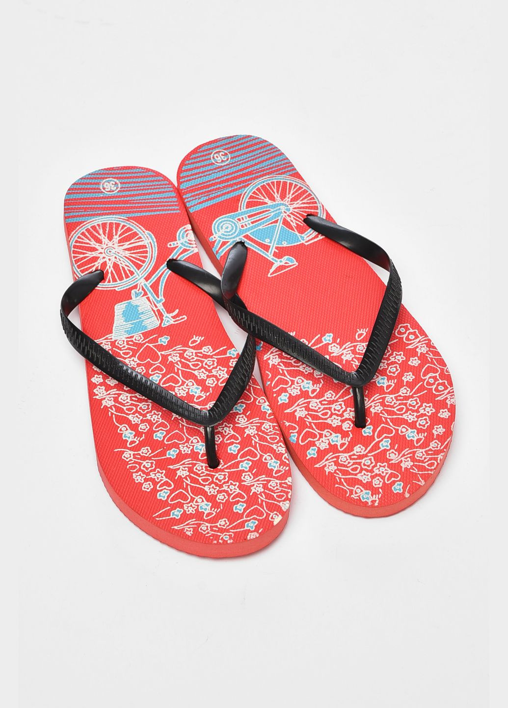 В`єтнамки жіночі піна чорно-червоного кольору Let's Shop (340715150)