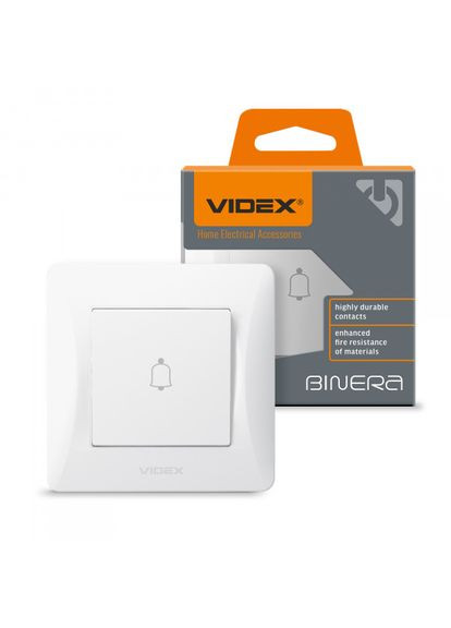 Кнопка звонка белая BINERA Videx (366299119)