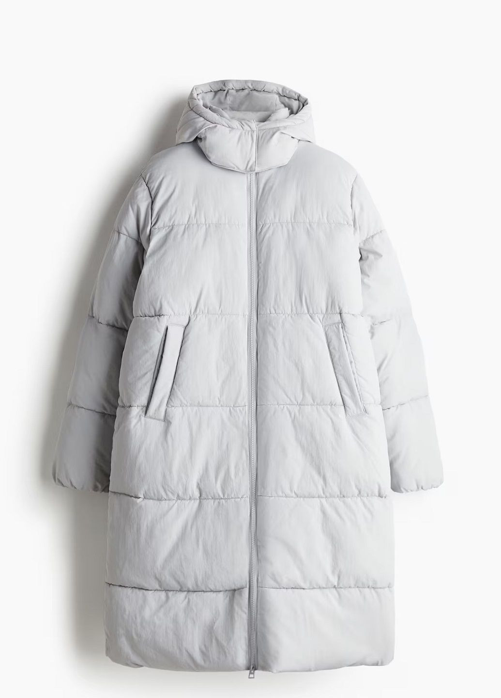 Светло-серая зимняя куртка H&M