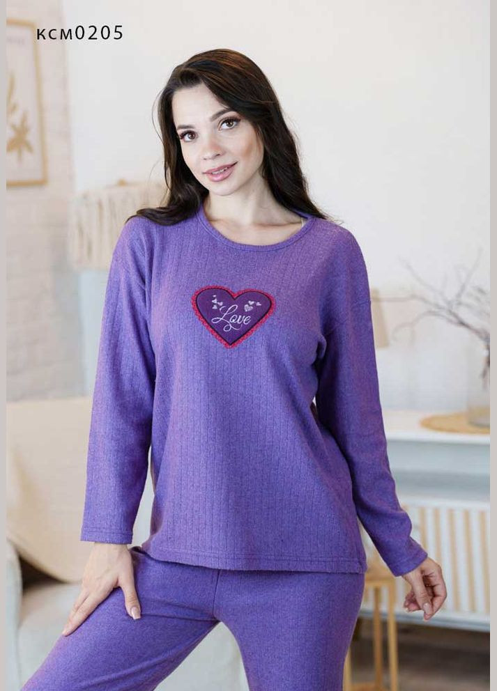 Прозора жіноча тепла м'яка піжама KSM