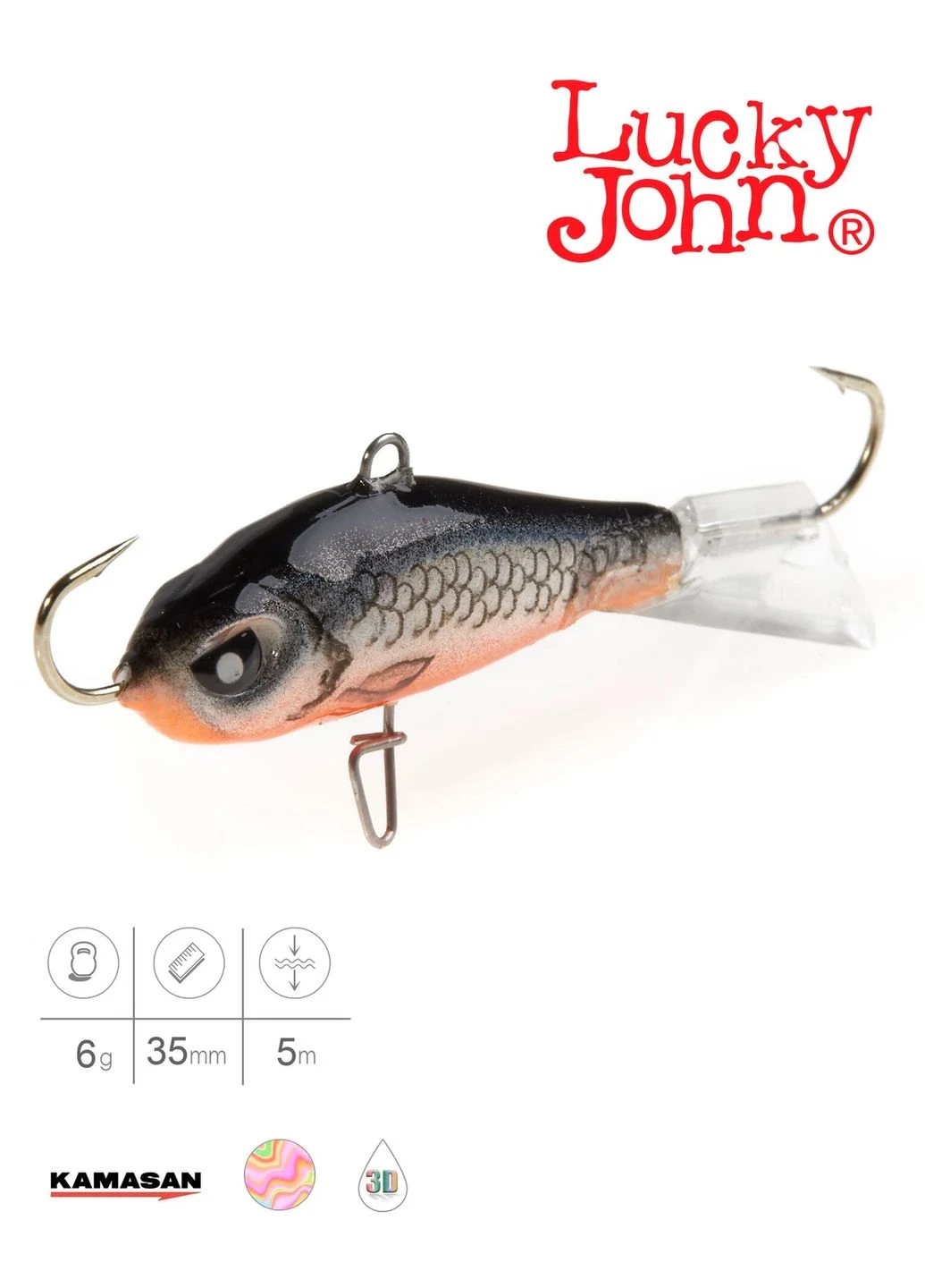 Балансир Lucky John BALTIC 25 мм 6 г морозостойкий пластик цвет 47H No Brand (402453626)