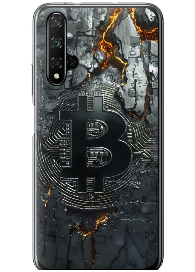 Силиконовый чехол 'Раскаленный биткойн' для Endorphone Huawei Nova 5T (366340479)
