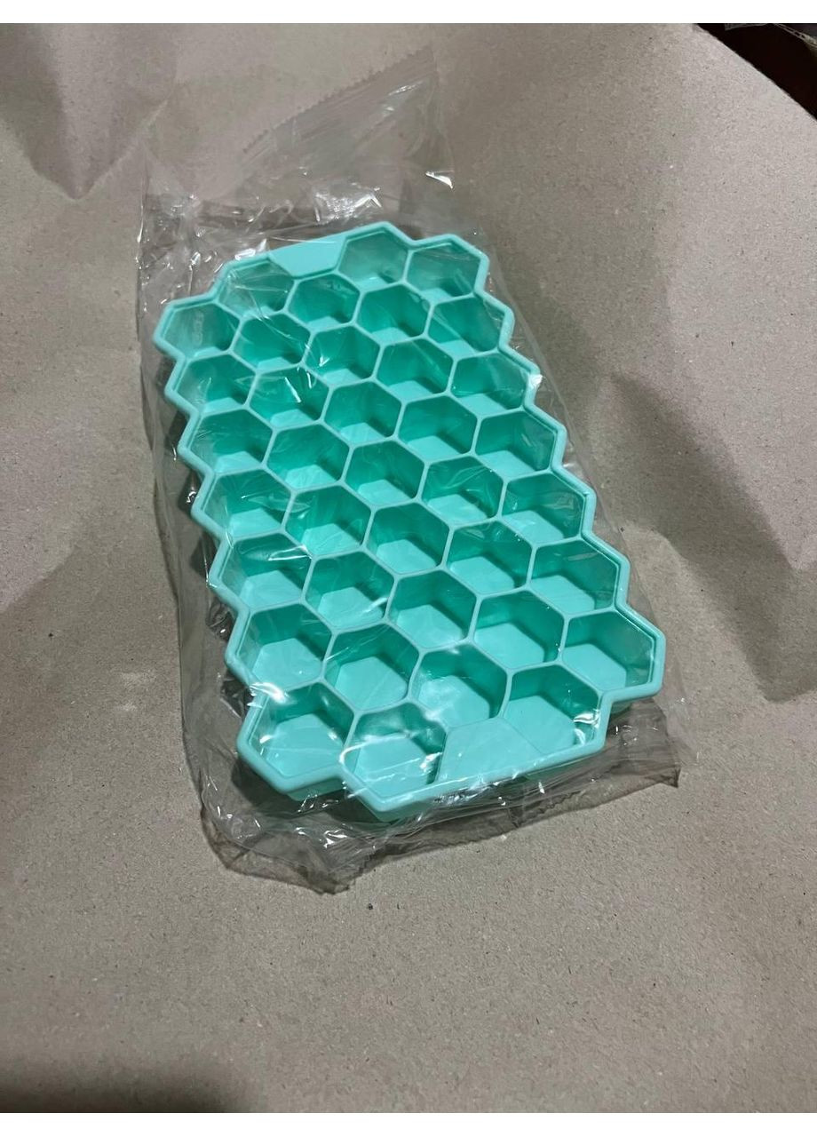 Силиконовая форма для льда и мороженого "Соты" желтая No Brand (368703295)