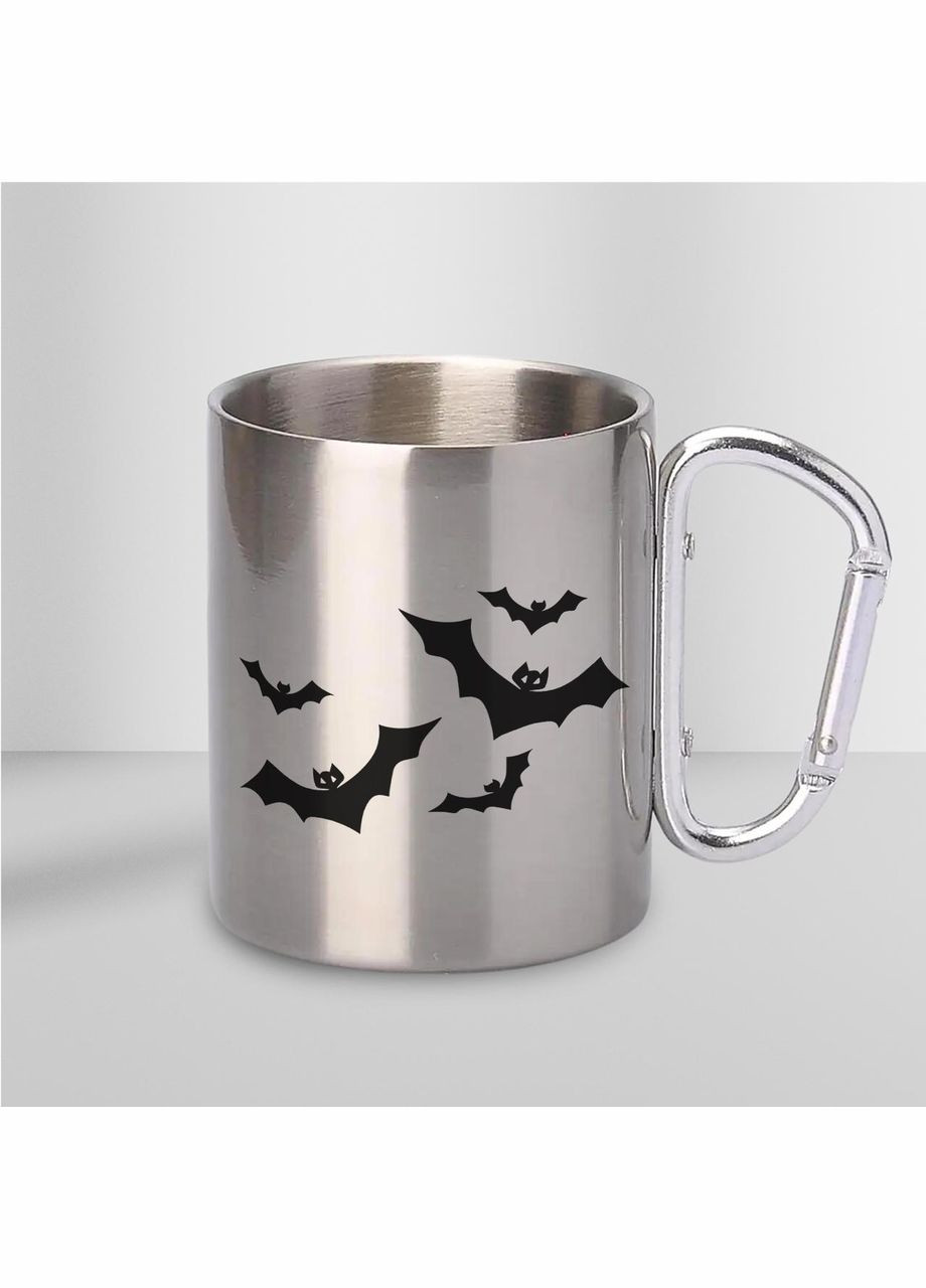 Кружка металева з карабіном "Відьми не старіють" 300 мл Срібляста No Brand (324262593)