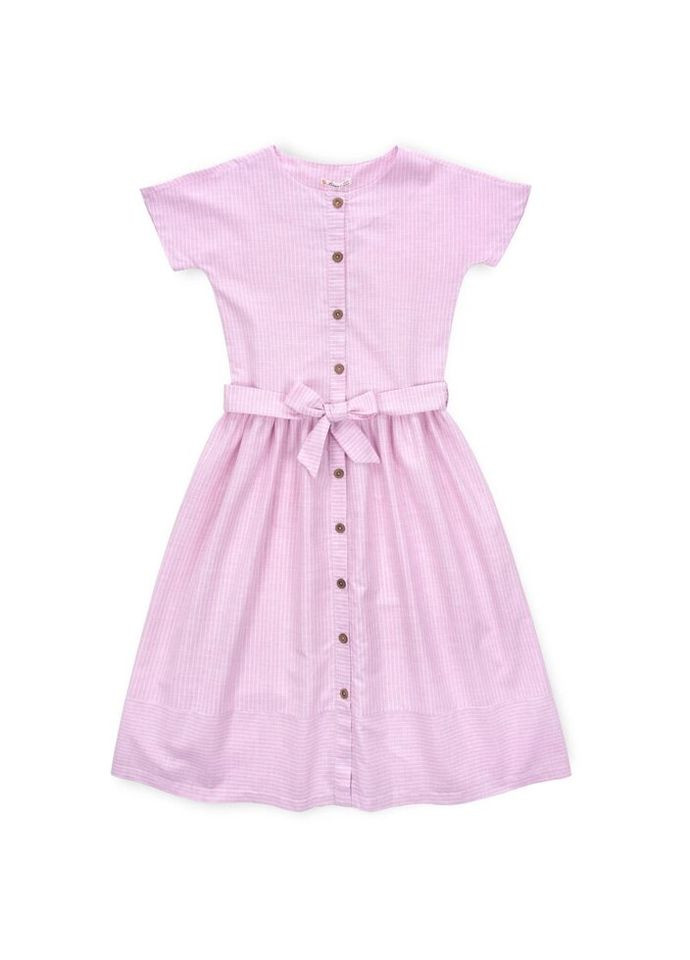 Комбинированное платье в полосочку (201015-158g-pink) Bushra (300625040)