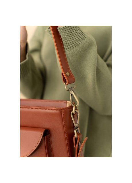 Сумка крос-боді через плече жіноча з натуральної шкіри маленька Коричневий 36681 The Wings (353689872)