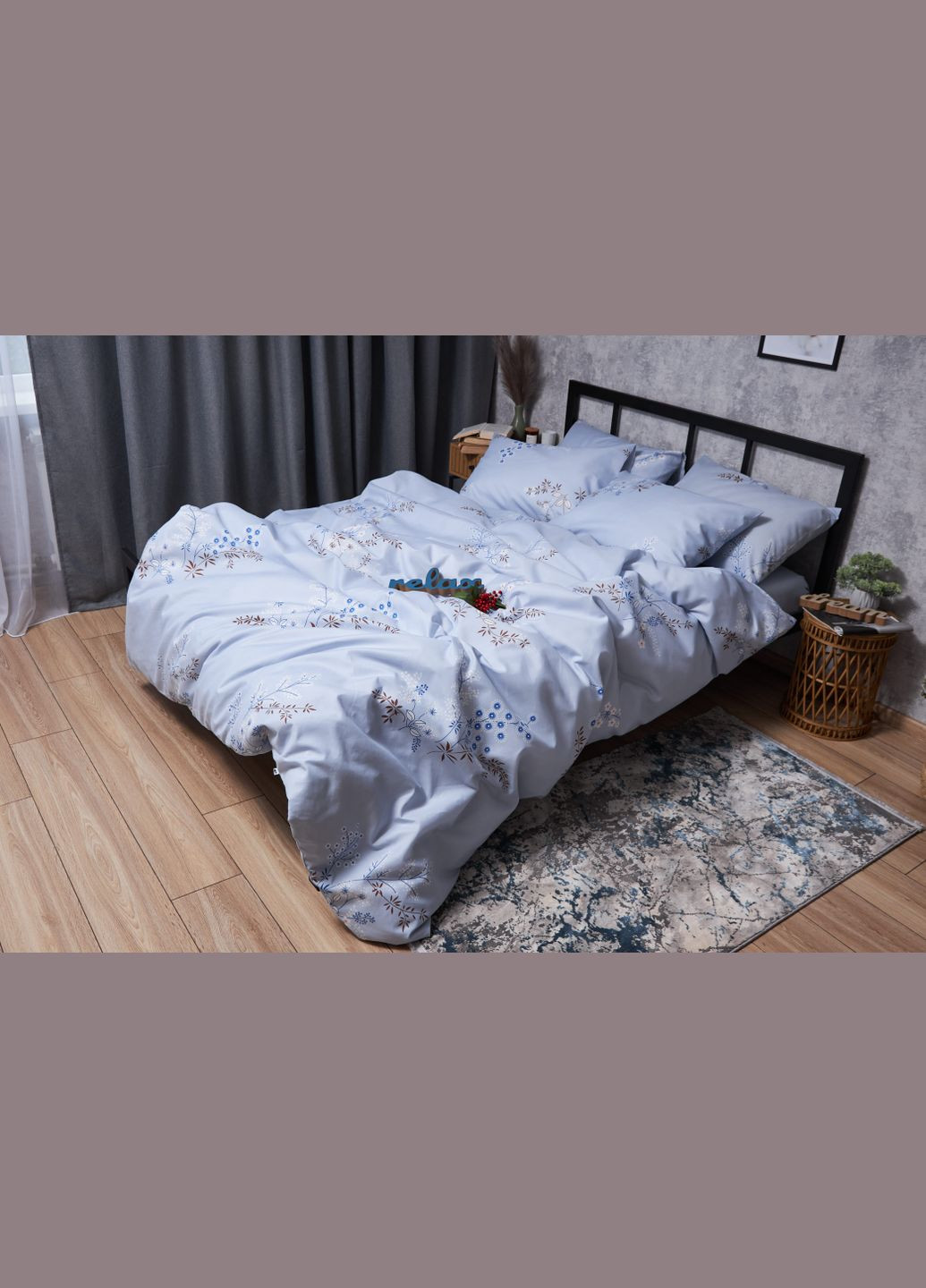 Комплект постельного белья Микросатин Premium «» семейный 143х210х2 наволочки 4х50х70 (MS-820005208) Moon&Star lavender bliss (293148070)