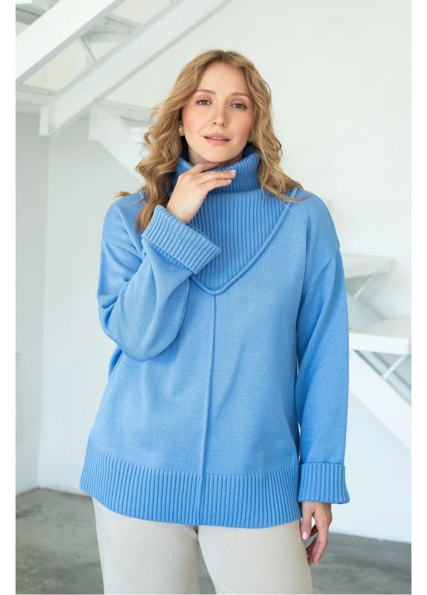 Голубой демисезонный джемпер, цвет голубой Nita