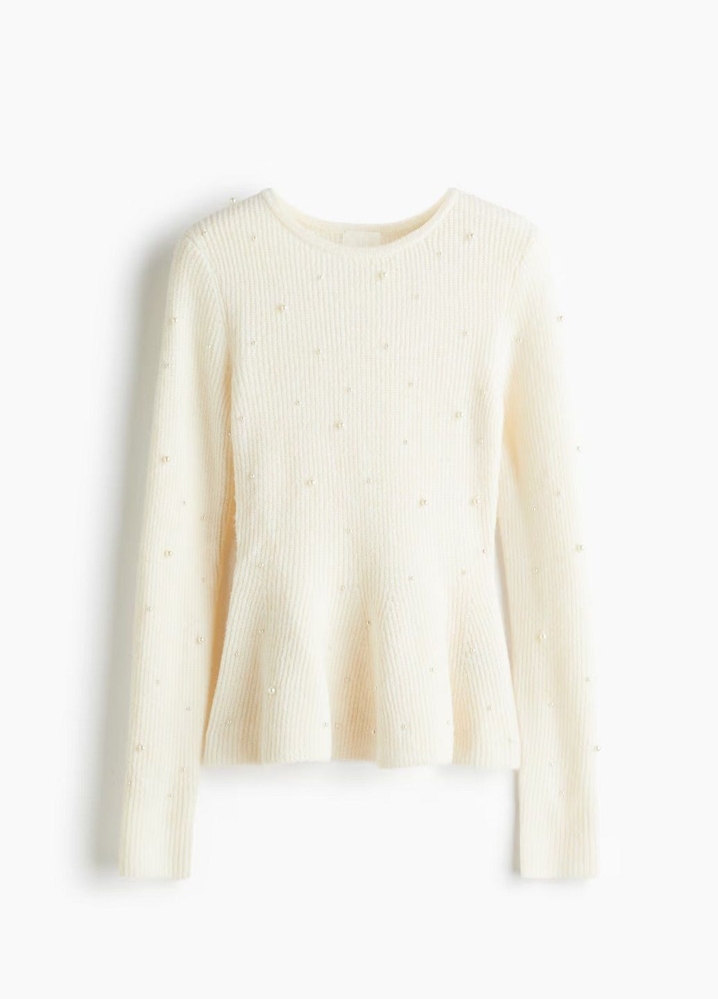 Молочный демисезонный свитер H&M