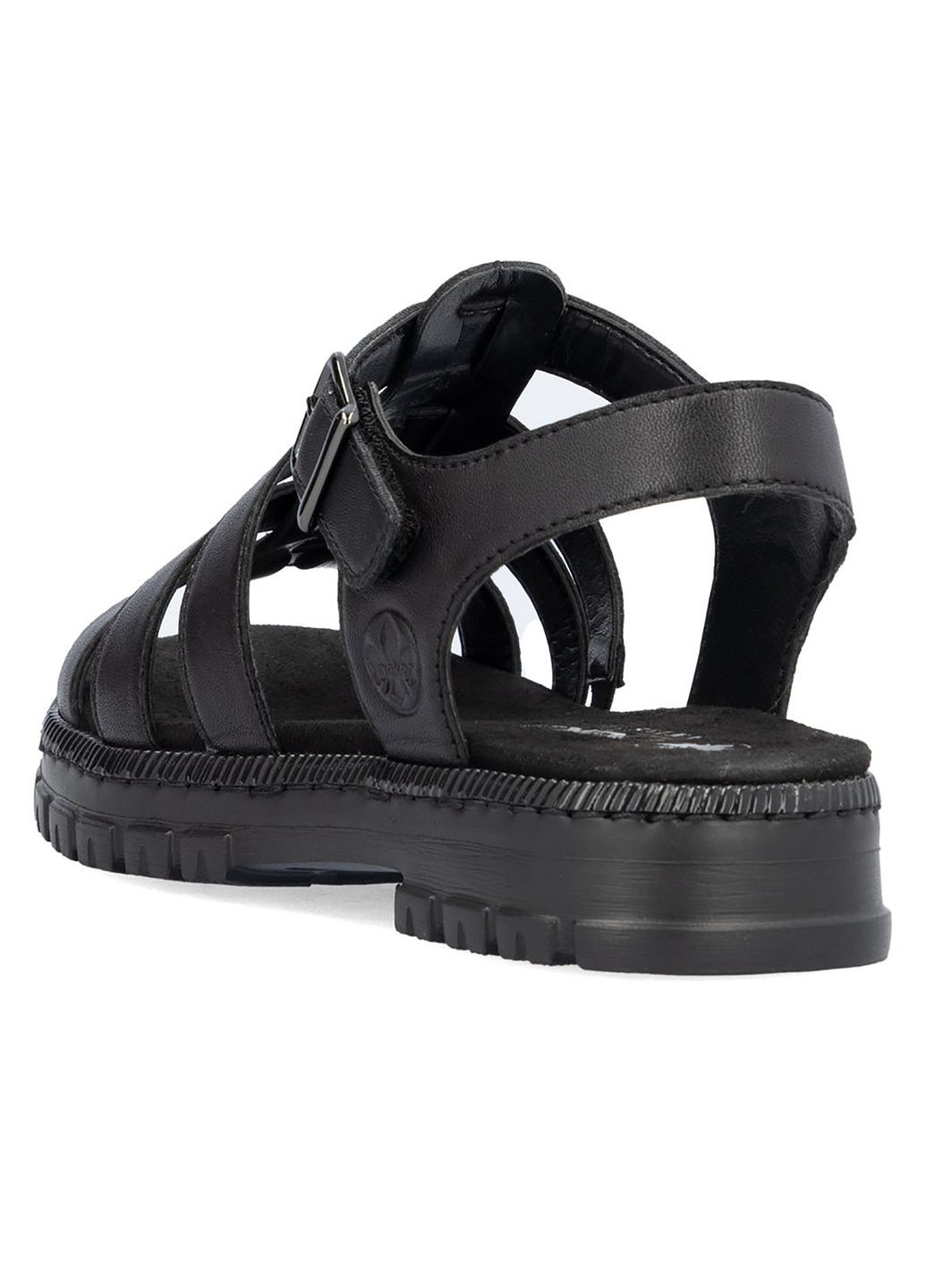 Черные летние босоножки Rieker