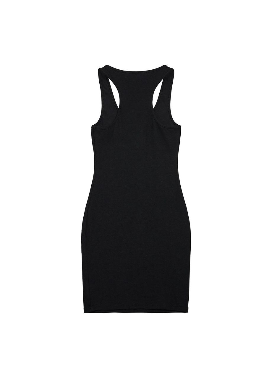 Чорна спортивна, повсякденний, кежуал жіноча сукня у рубець з вишитим лого розмір l чорний (ofrdbl) сукня-майка OnlyFans з логотипом