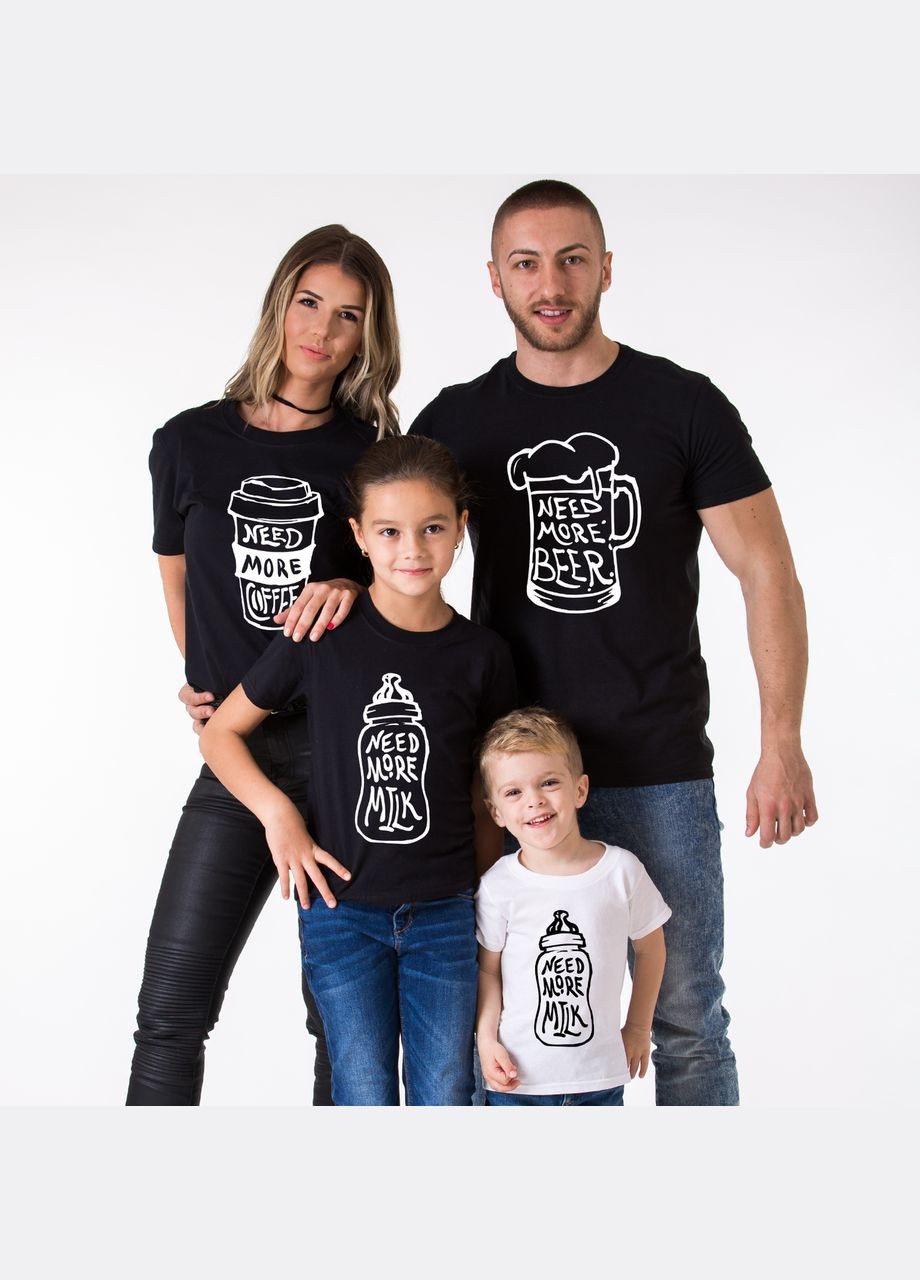 Футболки Фэмили Лук Family для всей семьи. Мама хочет кофе, ребенок молоко, папа пиво Кавун футболка (316305144)