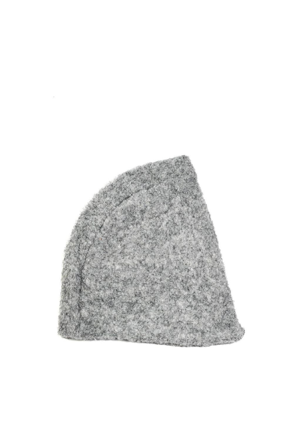 Капор-капюшон женский шерсть с полиэстером серый BARBARA LuckyLOOK 347-007 (322789843)