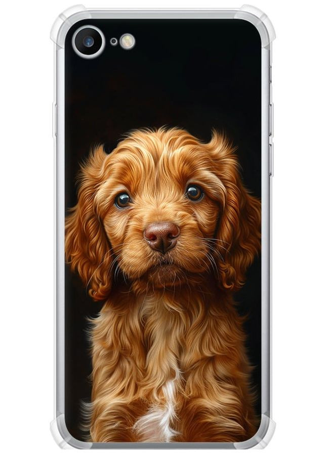 Силикон с усиленными углами чехол 'Cocker spaniel на черном фоне' для Endorphone Apple iPhone 8 (292253524)
