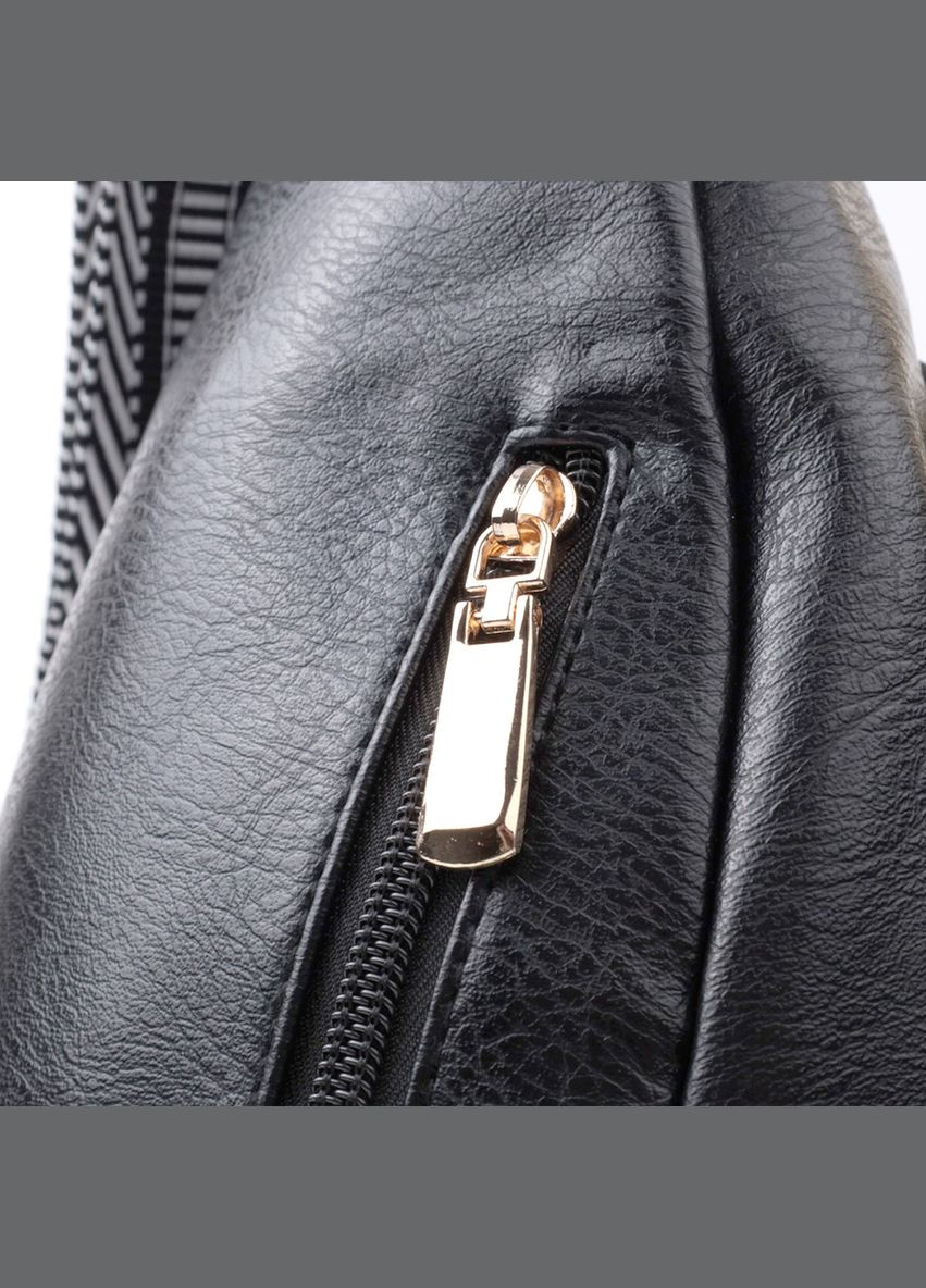 Практичная слинг сумка для женщин из экокожи 22748 Черный Vintage (331907814)