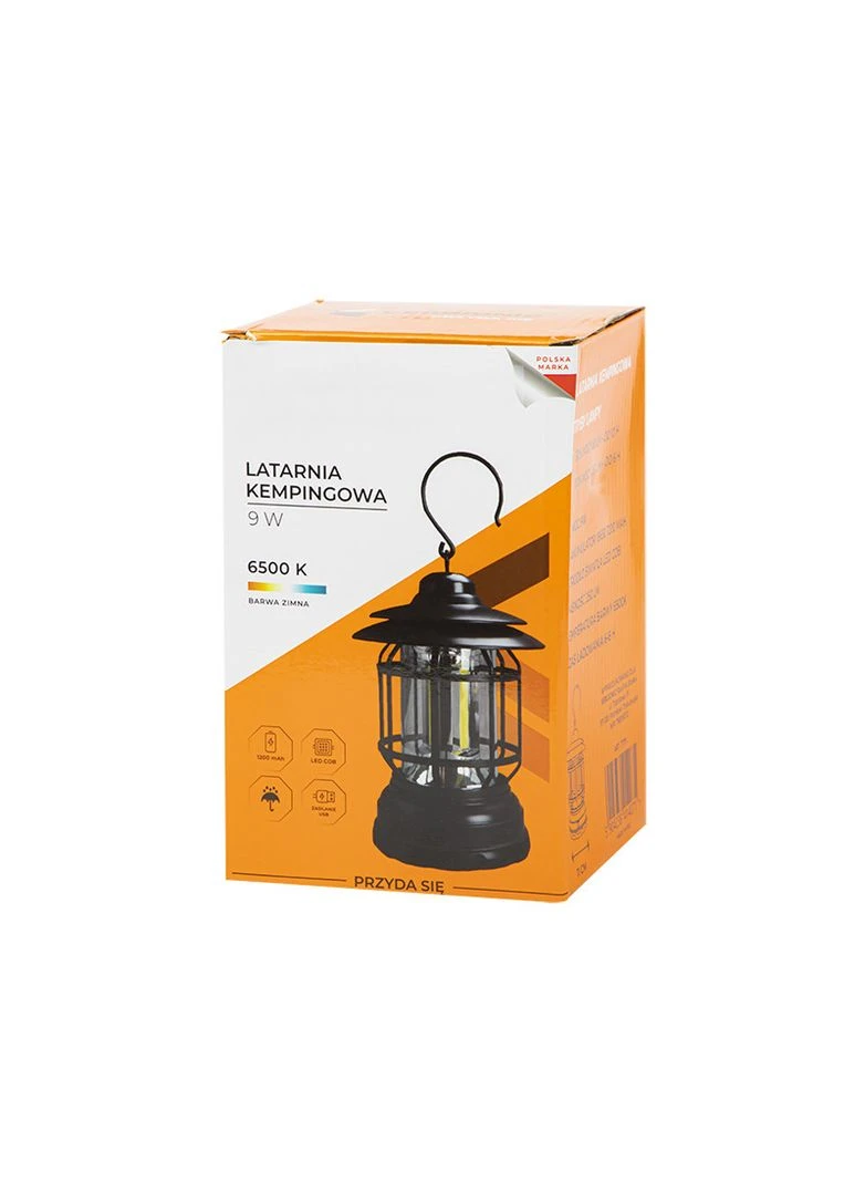 Лампа-ліхтар кемпінгова LED USB-C 9W 1*18650 1200 mAh червона 71-456# No Brand (334847276)