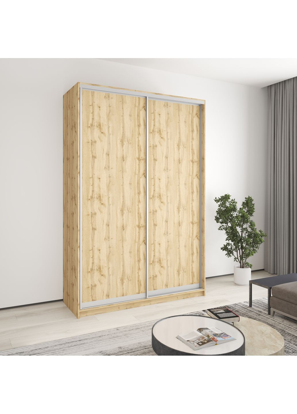 Шкаф-купе двухдверный Стандарт AL 2ДСП 160x60x240 см (MBS-3660) MebelStar (359449256)