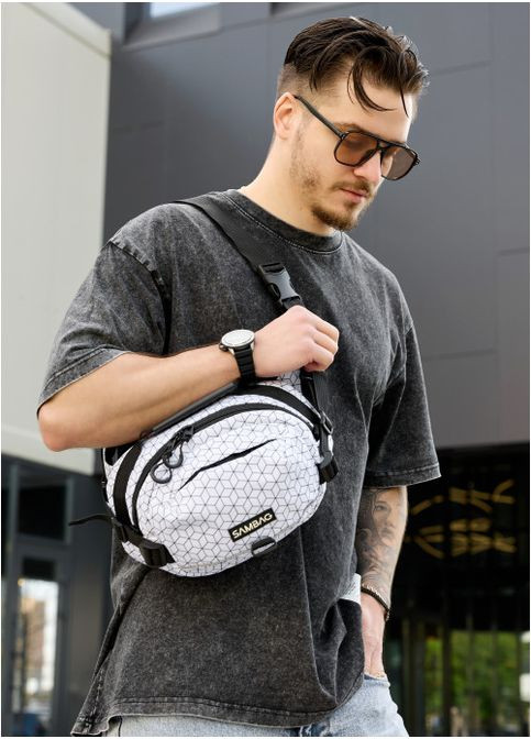 Мужская тканевая сумка через плечо принт Square (11420301517) Sambag (361244927)