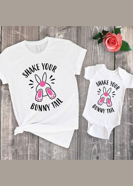 Парные футболки Family Look "Shake your Bunny tail" Кавун футболка (316304974)