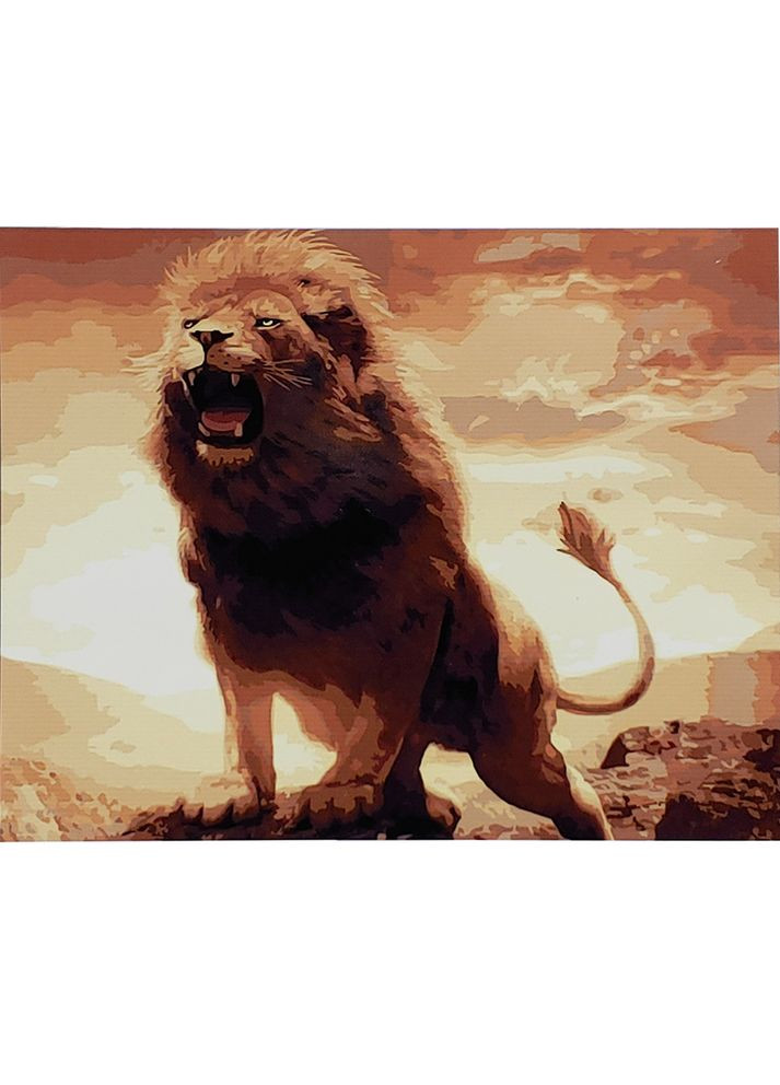 Картина за номерами Сила і могутність лева см творчий набір для малювання для дітей і дорослих Strateg (369759372)