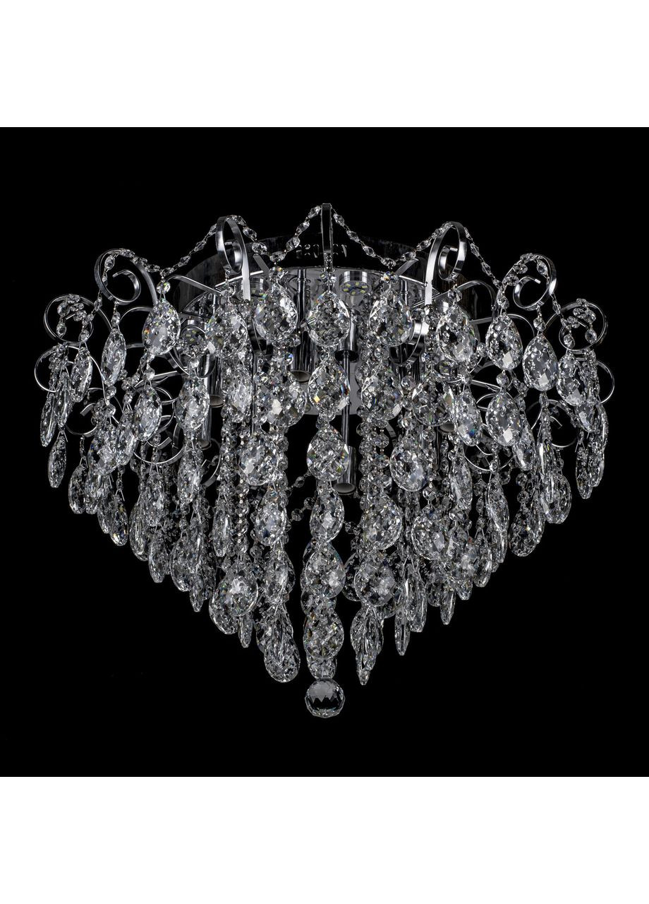 Кришталева люстра, класична з пультом та LED підсвічуванням на 8 лампочок E1136/8+8/CH No Brand (354229705)