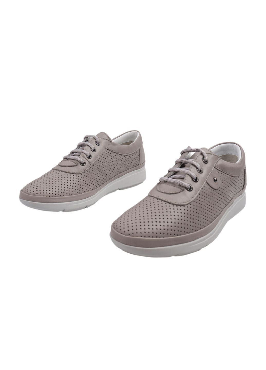 Серые кеды женские из натуральной кожи, на низком ходу, на шнуровке, серые, турция Trio Trend 46-20/24LTCP