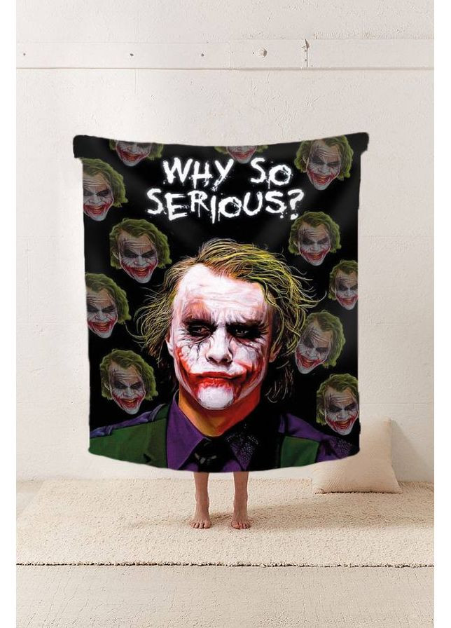 Плед 3D Джокер Why so serious? 11606 160х200 см FlexDress (368763535)