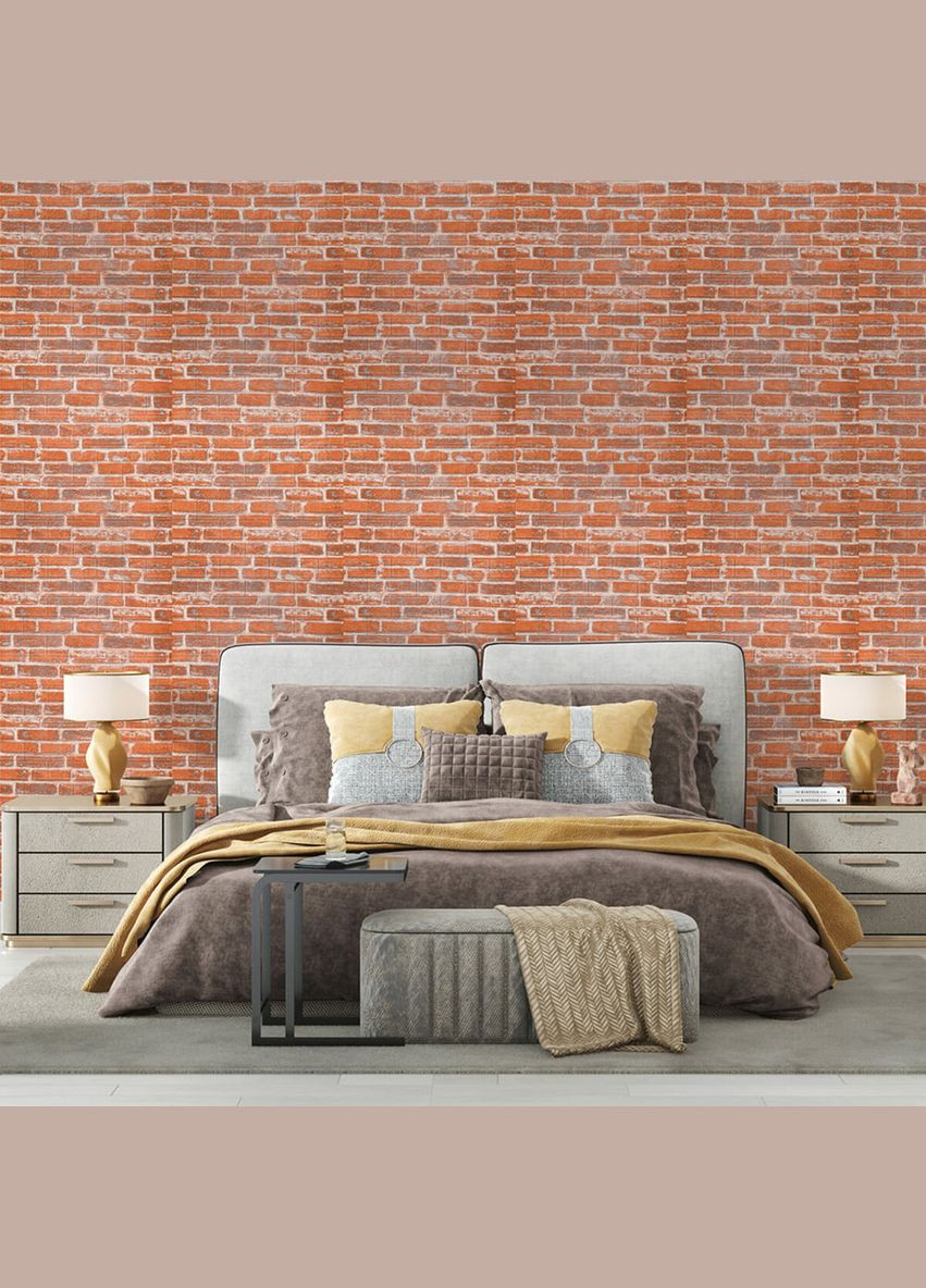 Самоклеюча 3D панель3080x700x3мм Руда Катеринославська Цегла SW-00001762 Sticker Wall (327089283)