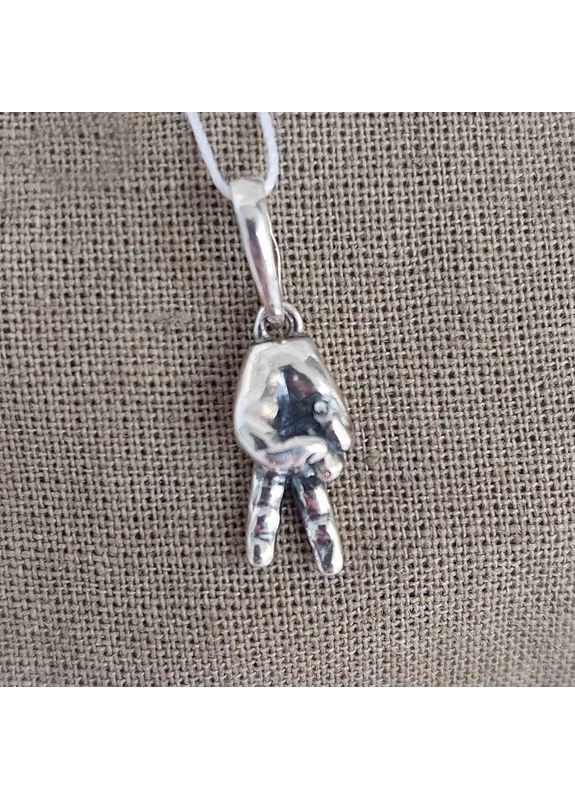 Кулон знак Перемоги зі срібла No Brand (371770621)