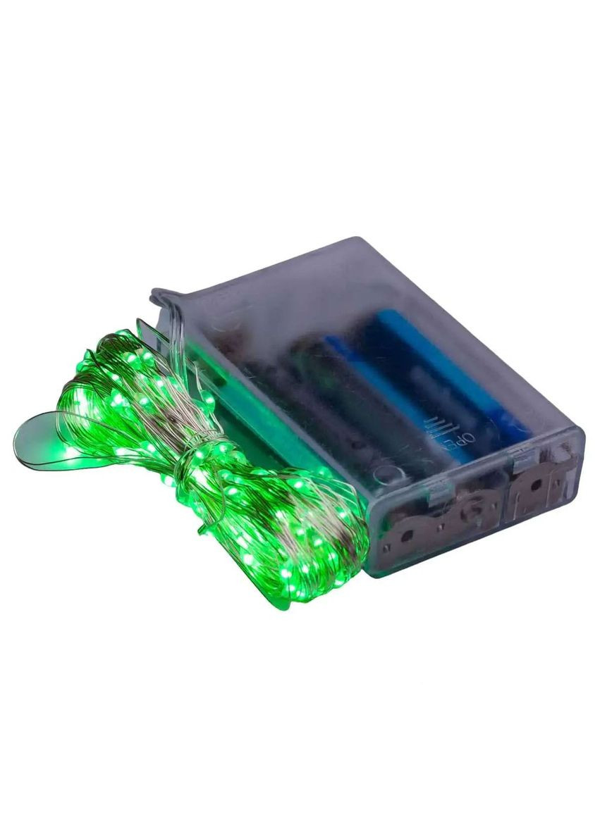 Гирлянда Роса нить 100 LED длина 10 м на батарейках, зеленый GarlandoPro (316721908)