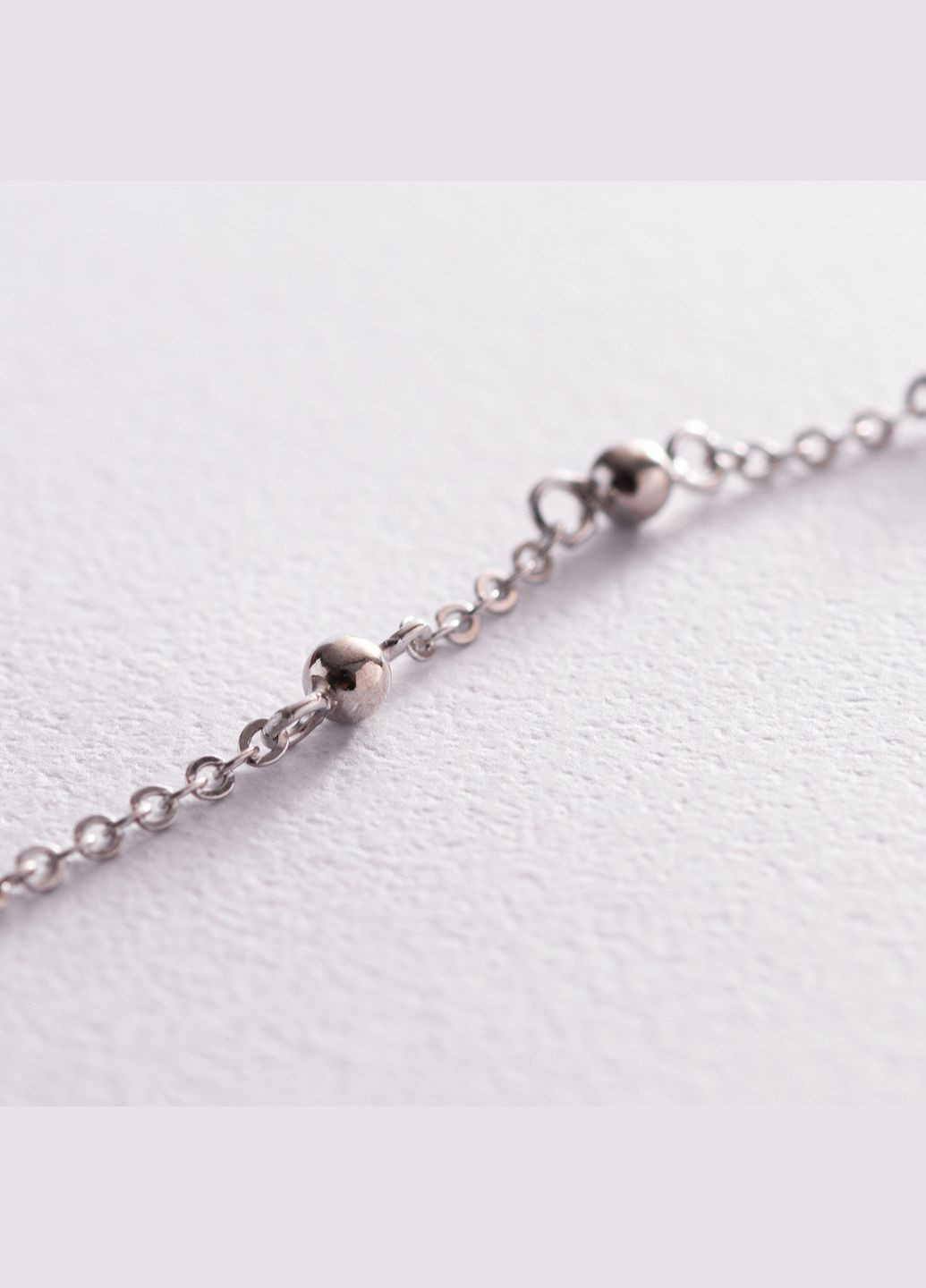 Двойное серебряное колье - галстук с шариками 181167 38 Oniks (264023852)