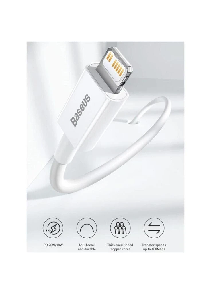 Кабель Superior Series USB-C to Lightning 20W 0.25m White (CATLYS-02) [111359] Baseus (399208829)