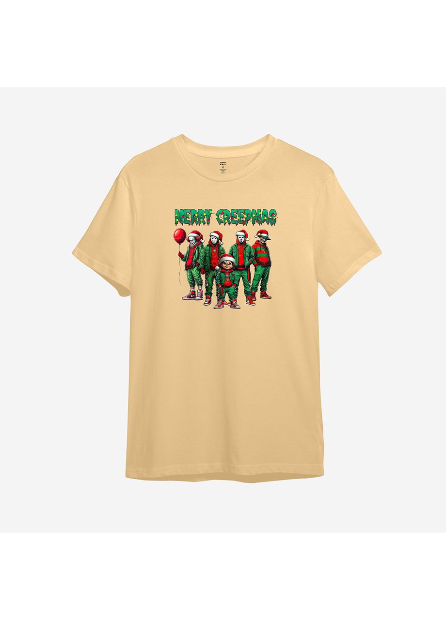 Новогодняя футболка с принтом "Merry Creepmas". Фильмы ужасов (10519392852) ТiШОТКА - (368567771)