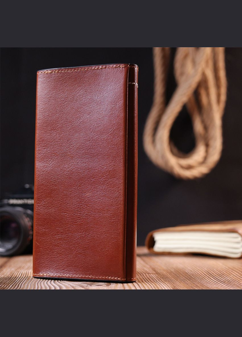 Барсетка из гладкой кожи 11421 Коричневый Grande Pelle (331907191)