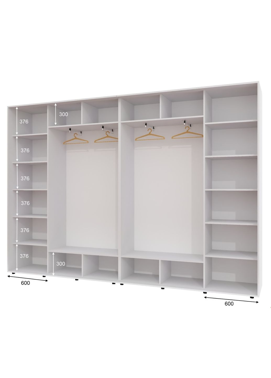 Шкаф-купе четырехдверный 350*45*250 Белый Зеркало с пескоструйным рисунком Алекса (360479477)