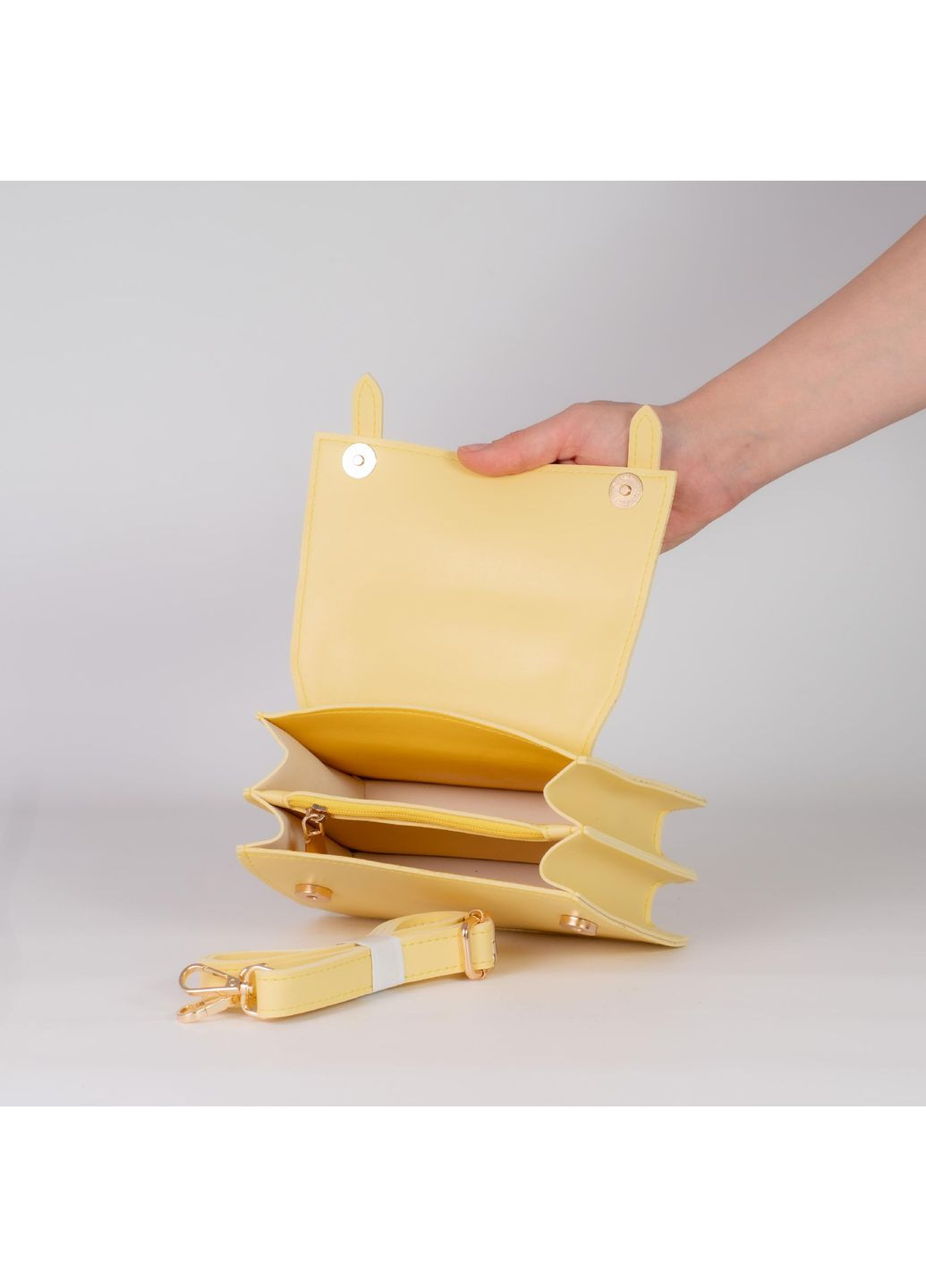 Сумка женская Кросс боди желтая из экокожи NIUNIU (361230274)