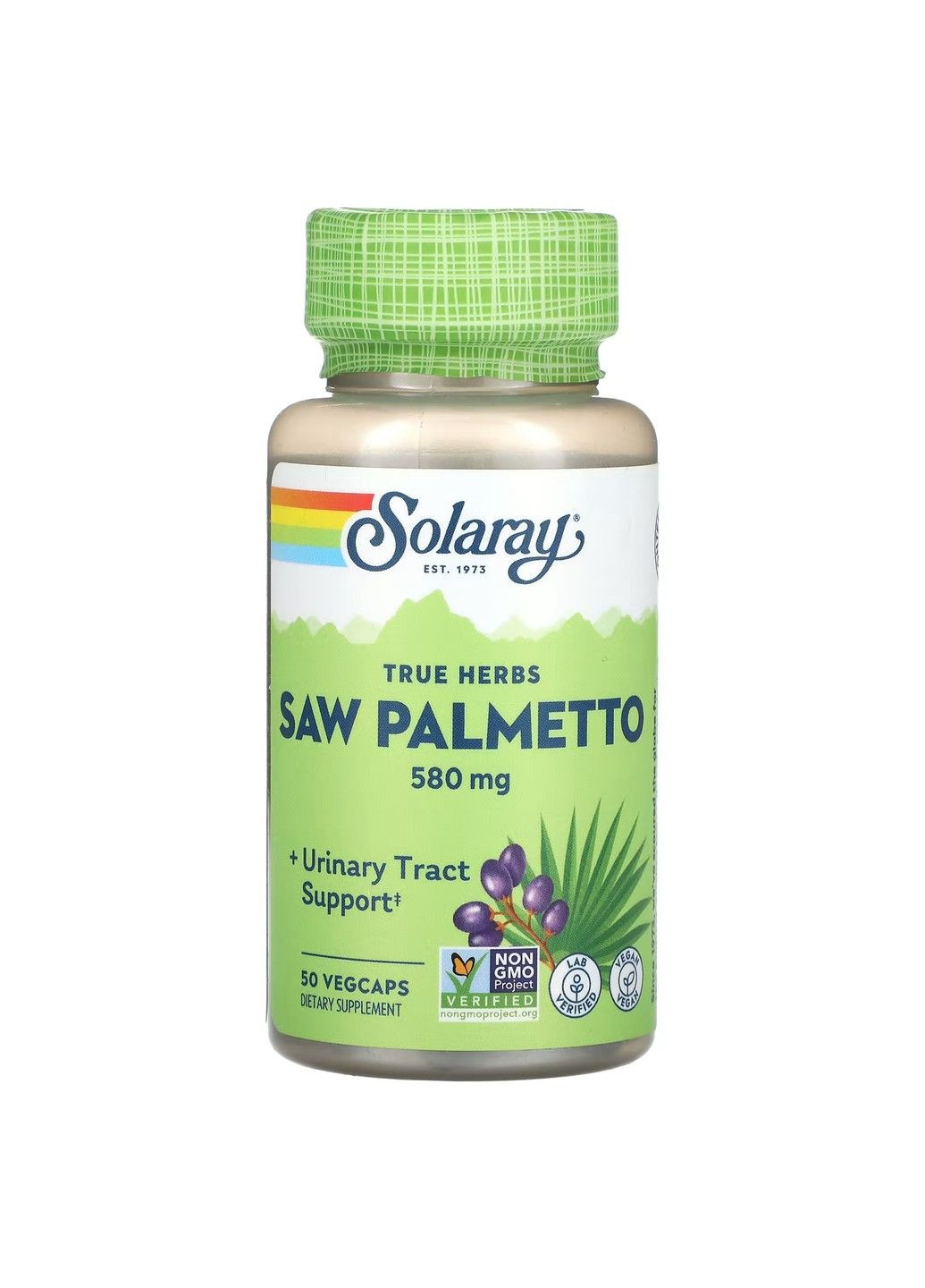 Ягоди Пальметто Saw Palmetto Berry 580мг - 50 вег.капсул Solaray (286330399)