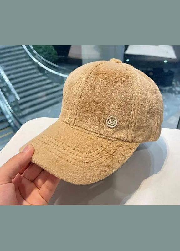 Кепка теплая М 004 эко мех - бежевая No Brand Кепка (316155771)