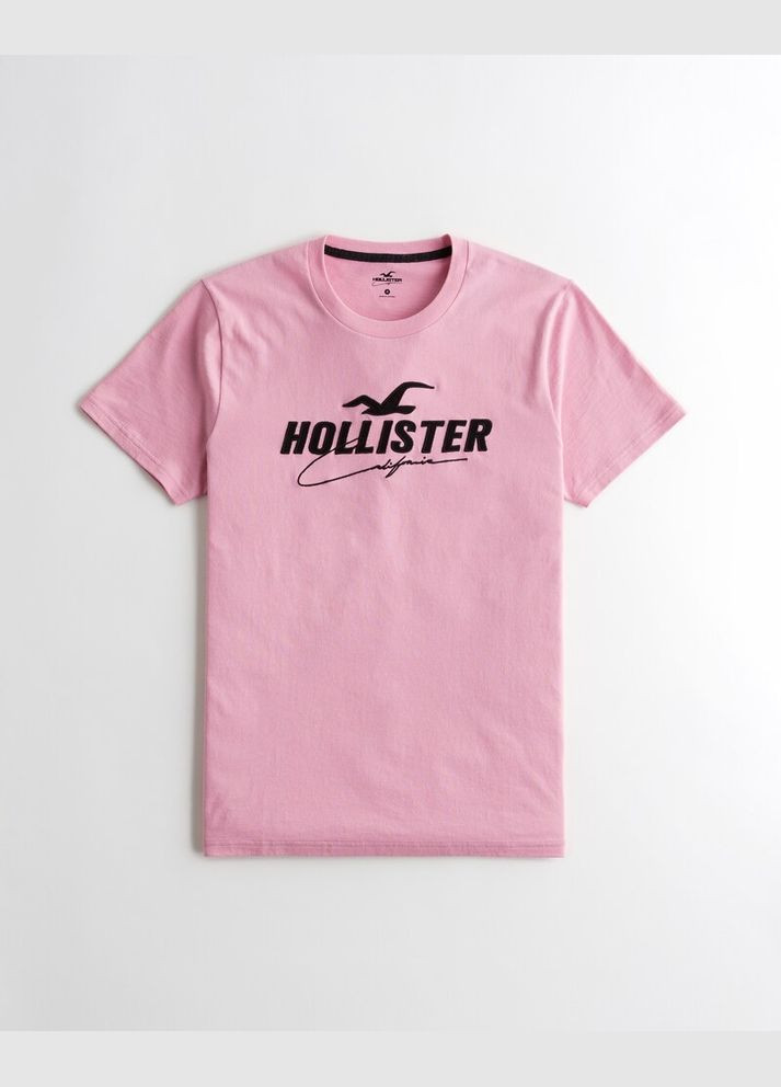 Розовая футболка hc9294m Hollister