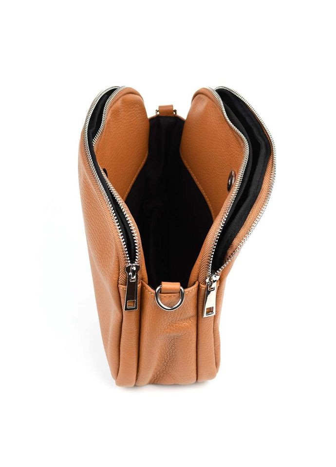 Кожаная женская сумка Italy - VC02807cognac коньячная Virginia Conti (315772095)