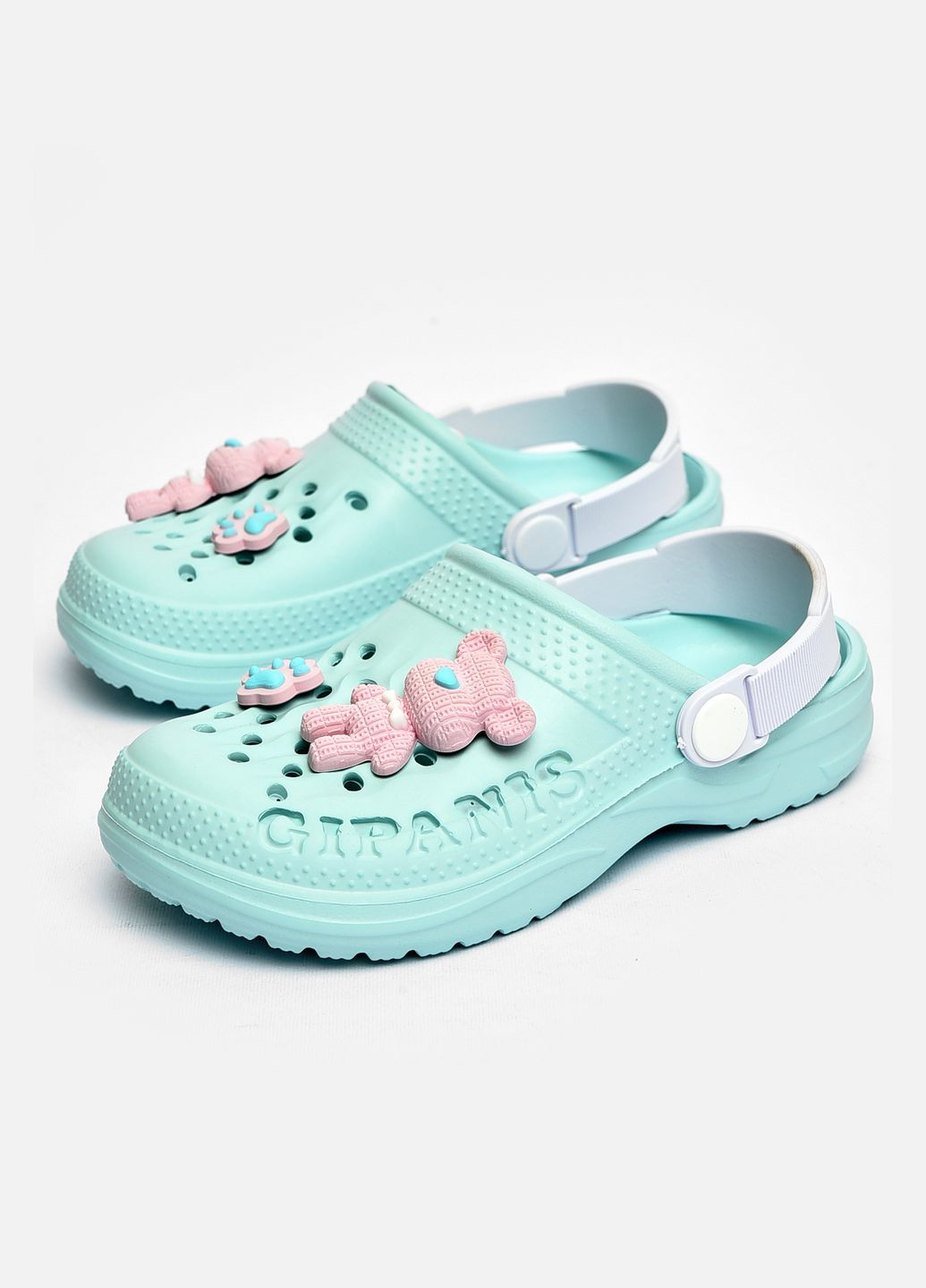 Крокси дитячі для дівчинки бірюзового кольору Let's Shop (327367507)