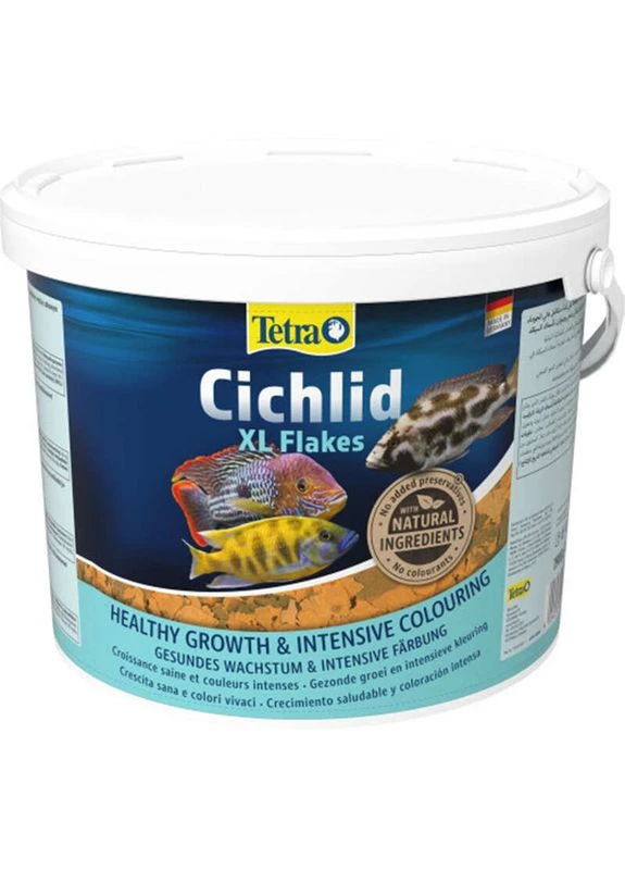 Корм в великих пластівцях для цихлід Cichlid XL Flakes - 10 л/ 1,9 кг Nechay ZOO (386827774)