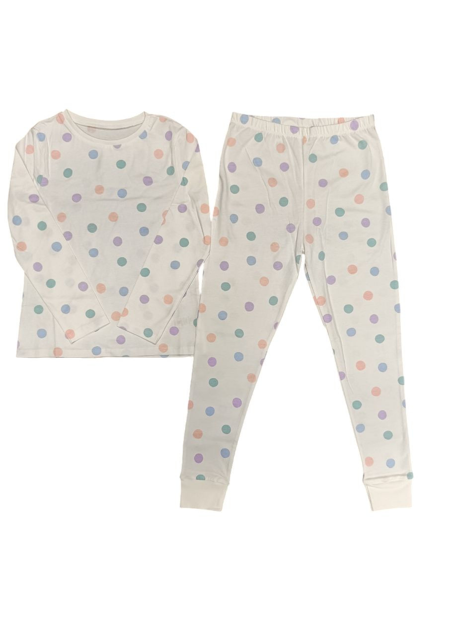 Біла всесезон піжама для дівчинки лонгслів + брюки George