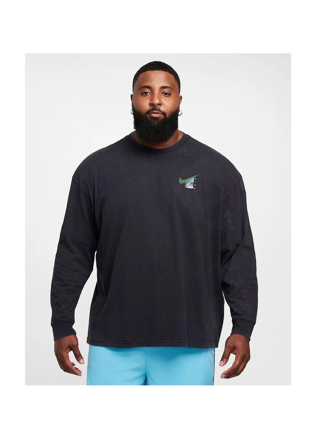Лонгслів чоловічий Max90 T-Shirt Black Nike (365962677)
