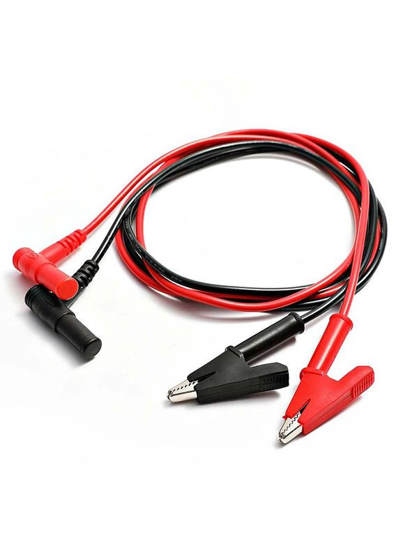 Щупи, кабелі для мультиметра, тестера із затискачем крокодил, роз'єм 4 мм, розкриття 10 мм, 1000В, 20А No Brand (322617355)