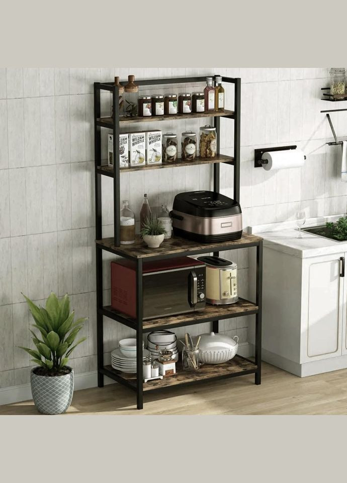 Стеллаж кухонный из дерева Бойсе венге-сепия (СТА-00011208) No Brand (327869511)